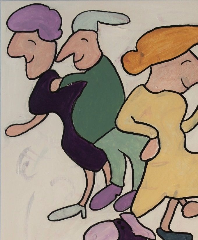 Akryl på lærred. Størrelse 50x60 u/ramme. Pris Dkr. 950,-.