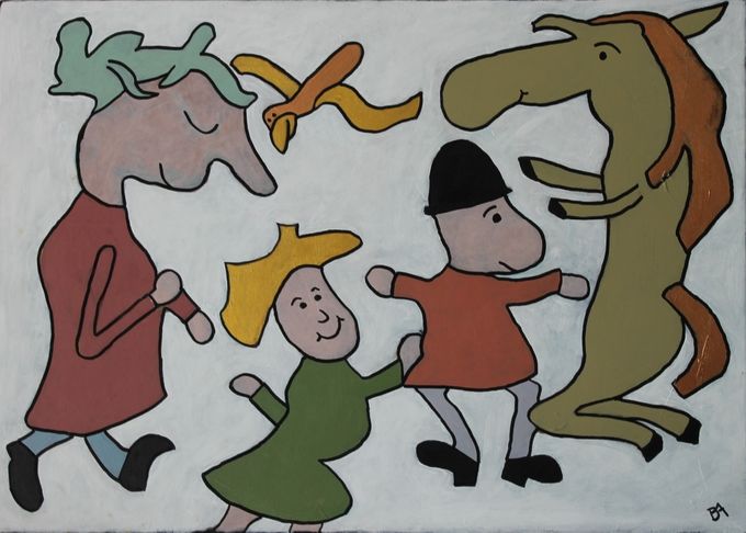 Akryl på lærred. Størrelse 50x70 u/ramme. Pris Dkr. SOLGT.